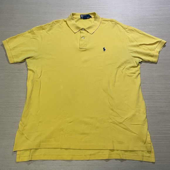 Polo Ralph Lauren Shirt Mens Extra Large Yellow Short Sleeve Classic Preppy Polo - Picture 2 of 8